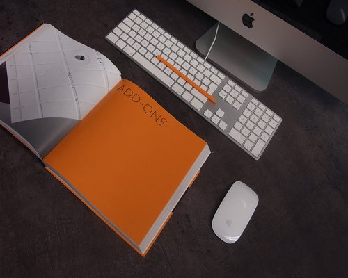 Balanced modern workspace setup for dynamic home office routine